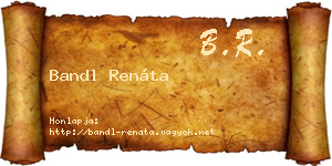 Bandl Renáta névjegykártya
